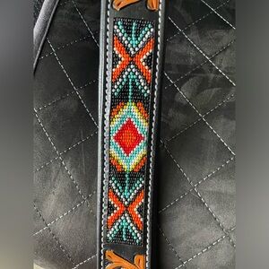 Beaded Leather Dog Collar